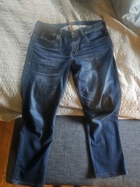Brand New Without Tags Tommy Bahama Mens Dark Indigo Straight-Leg Jeans 35×30